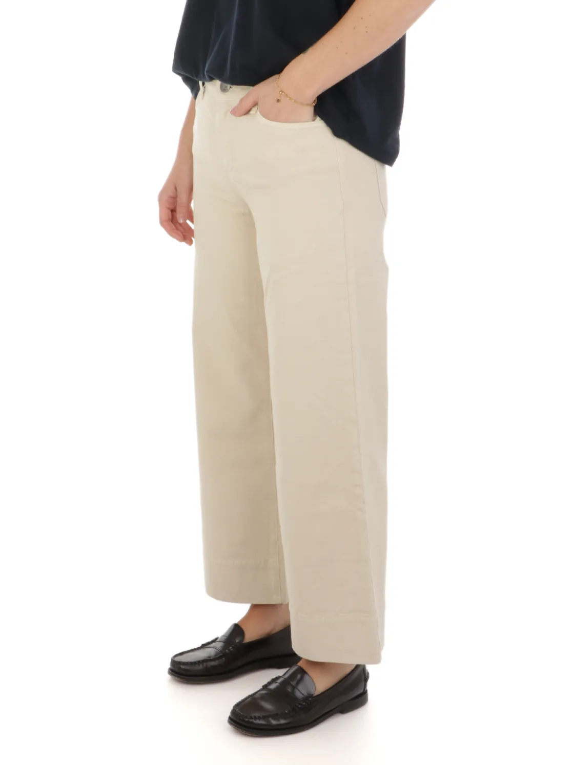 Cigala’s CIGALA'S | Pantaloni Donna Palazzo Crop Dyed>Donna Pantaloni