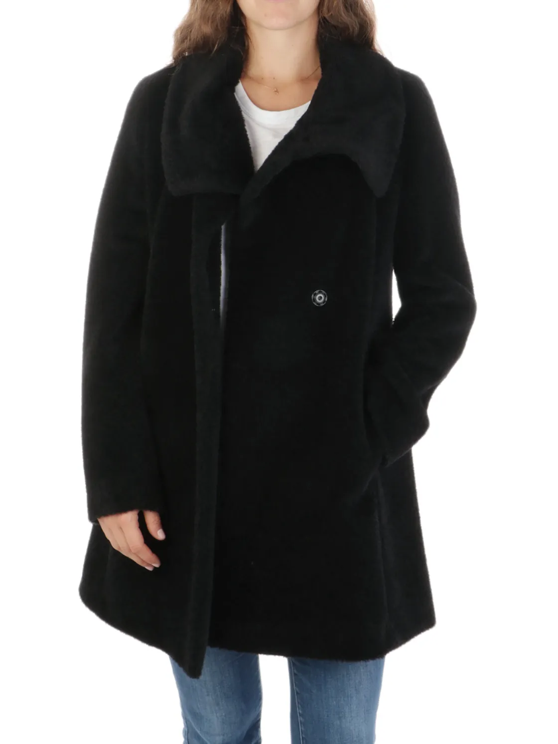 Cinzia Rocca | Cappotto Corto Donna in Lana e Alpaca>Donna Cappotti E Trench