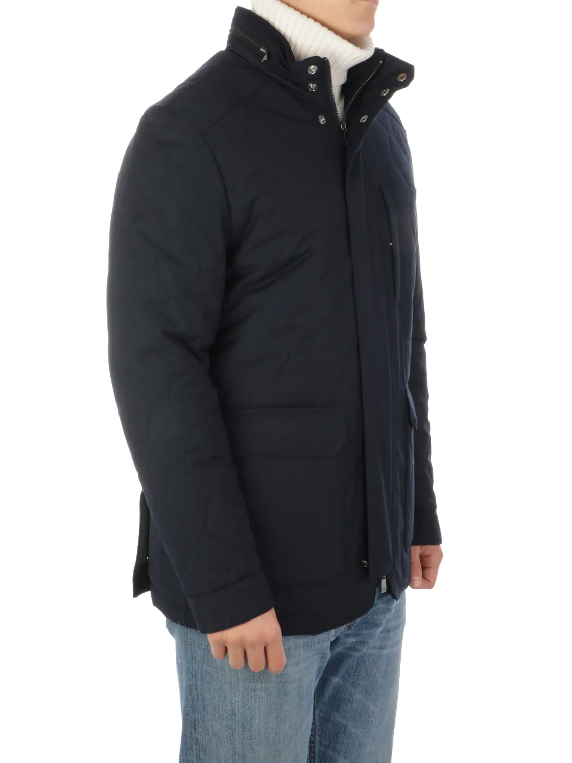 Corneliani | Caban Uomo Imbottito in Viscosa>Uomo Cappotti E Trench