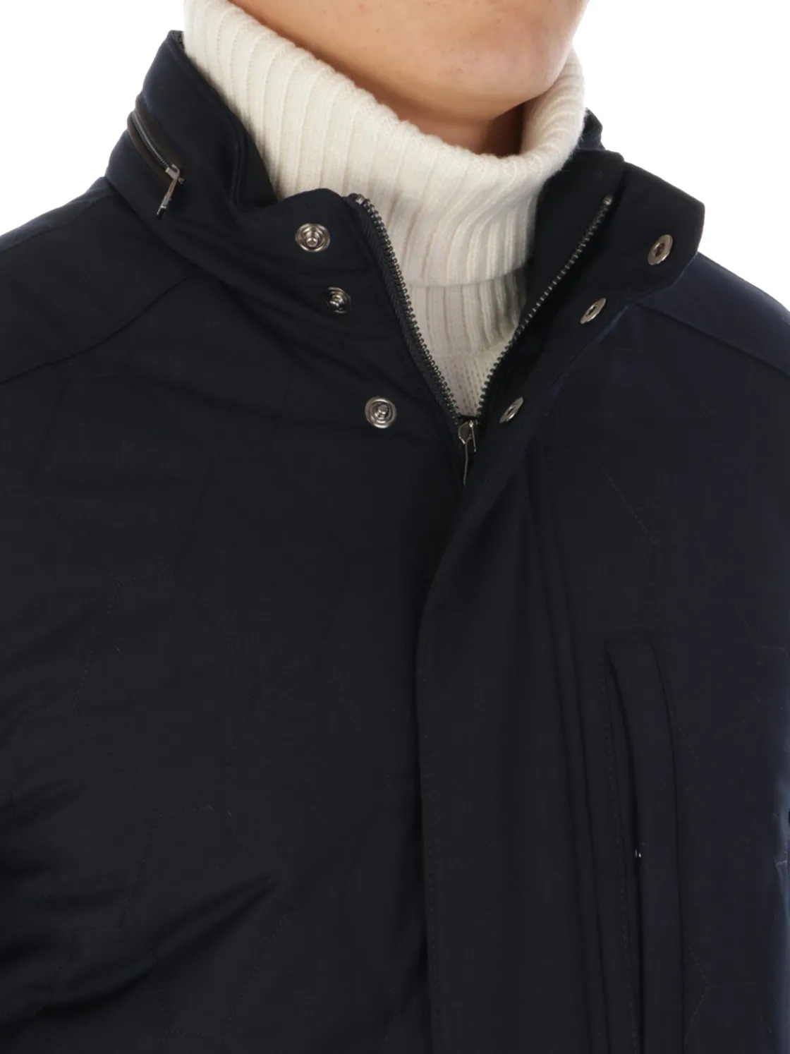 Corneliani | Caban Uomo Imbottito in Viscosa>Uomo Cappotti E Trench