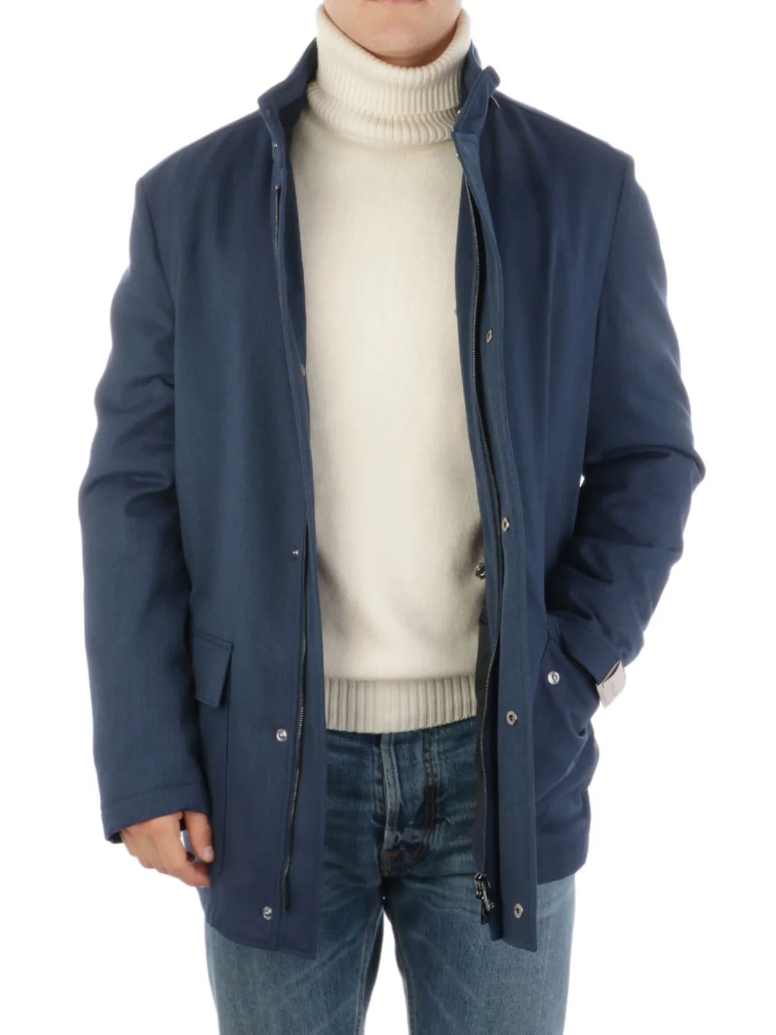Corneliani | Caban Uomo in Lana Ecosostenibile>Uomo Giubbotti E Piumini