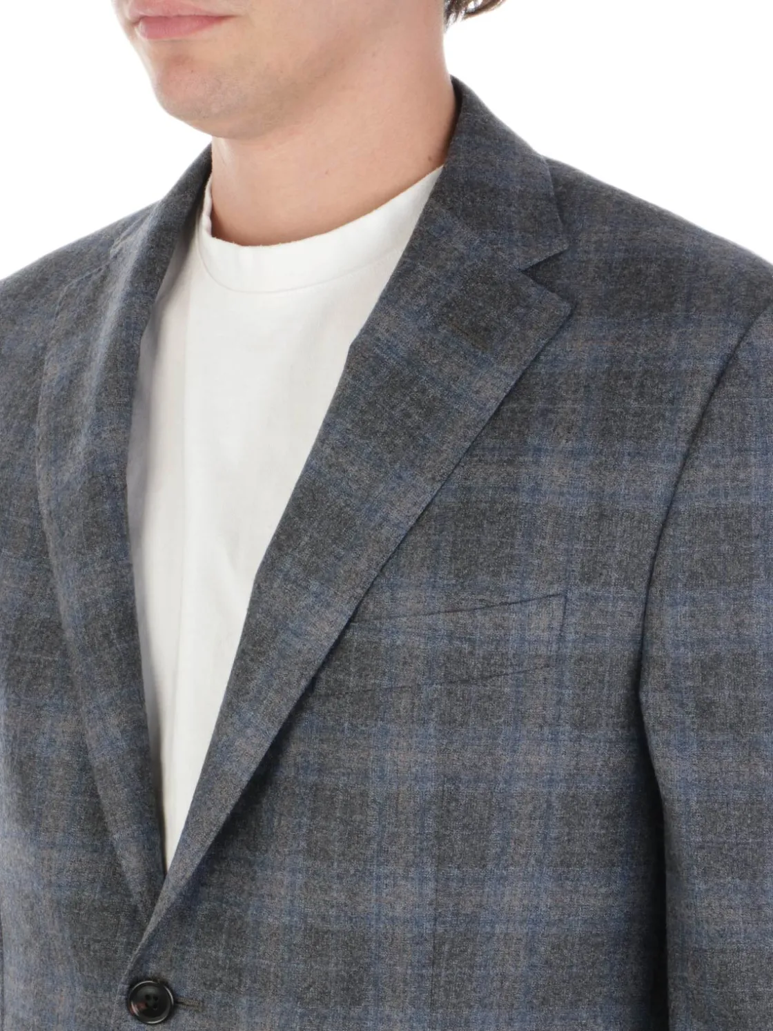 Corneliani | Giacca Uomo in Lana Vergine a Quadri>Uomo Blazer E Giacche