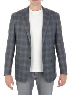 Corneliani | Giacca Uomo in Lana Vergine a Quadri><noscript><img width=