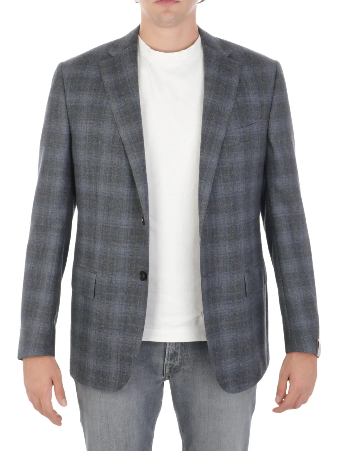 Corneliani | Giacca Uomo in Lana Vergine a Quadri>Uomo Blazer E Giacche