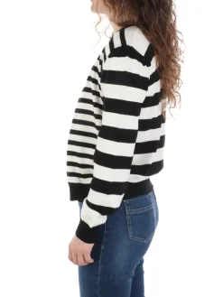 Crochè Croche | Giacca Bottoni A Righe>Donna Maglie