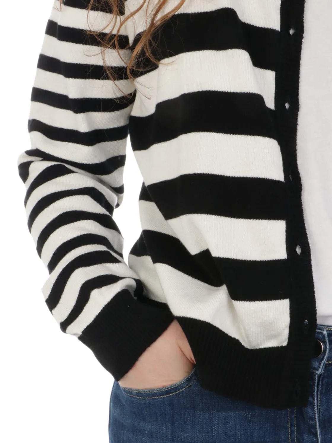 Crochè Croche | Giacca Bottoni A Righe>Donna Maglie