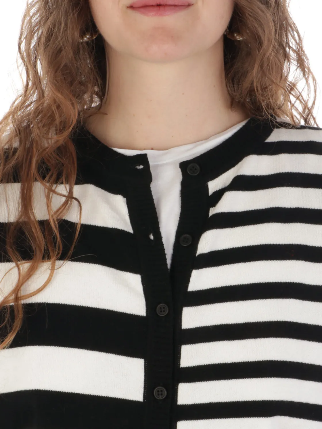 Crochè Croche | Giacca Bottoni A Righe>Donna Maglie