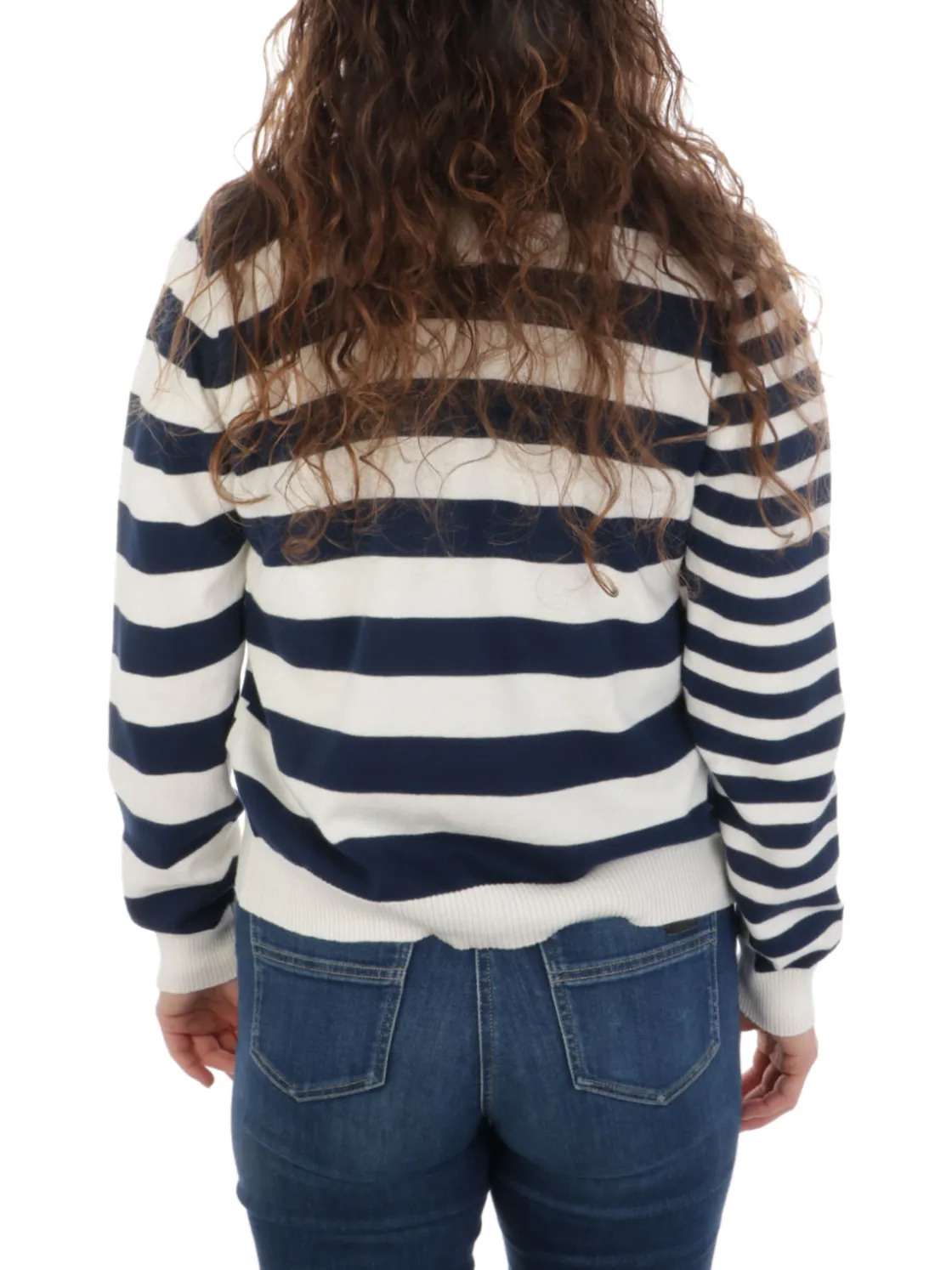 Crochè Croche | Giacca Bottoni A Righe>Donna Maglie