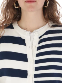 Crochè Croche | Giacca Bottoni A Righe><noscript><img width=