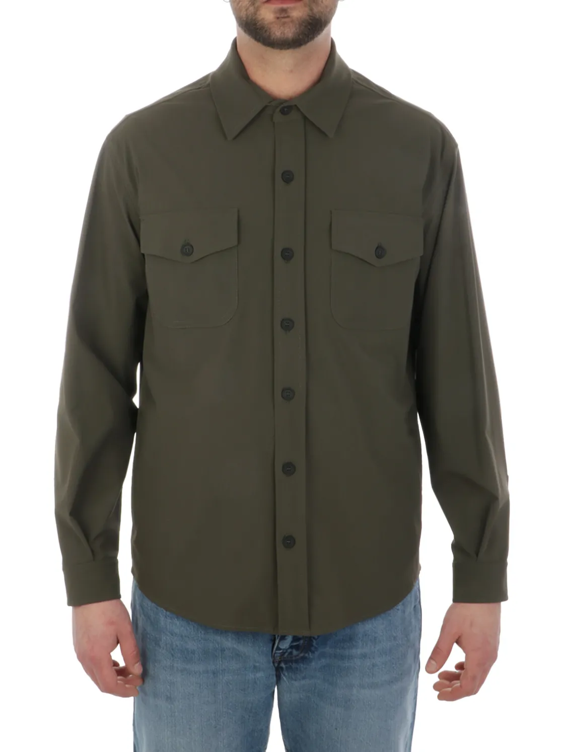 Cruna | Overshirt Uomo Osaka Stretch>Uomo Camicie