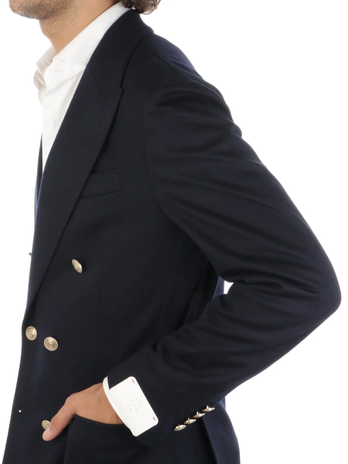 Eleventy | Giacca Doppiopetto Uomo in Lana e Cotone>Uomo Blazer E Giacche