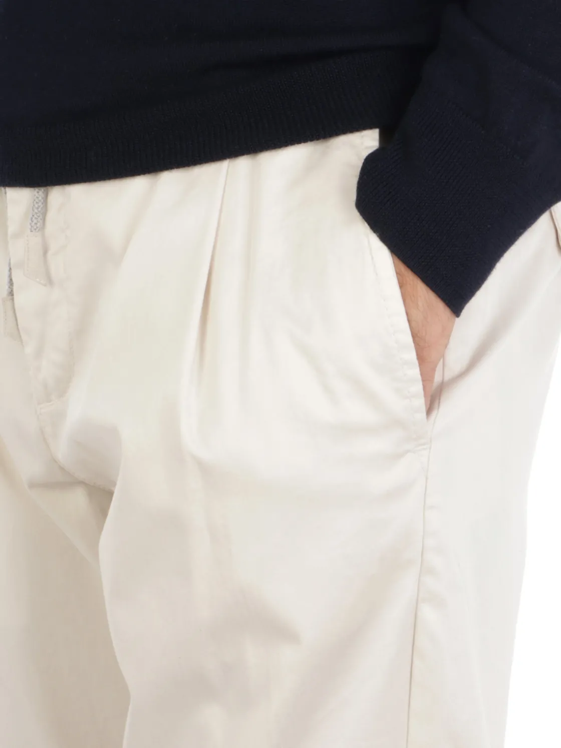 Eleventy | Panaloni Uomo Regimental in Cotone Stretch>Uomo Pantaloni