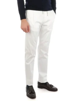 Eleventy | Panaloni Uomo Regimental in Cotone Stretch>Uomo Pantaloni