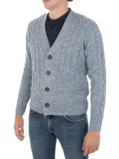 Filippo De Laurentiis | Cardigan Uomo in Lana a Treccia>Uomo Maglie