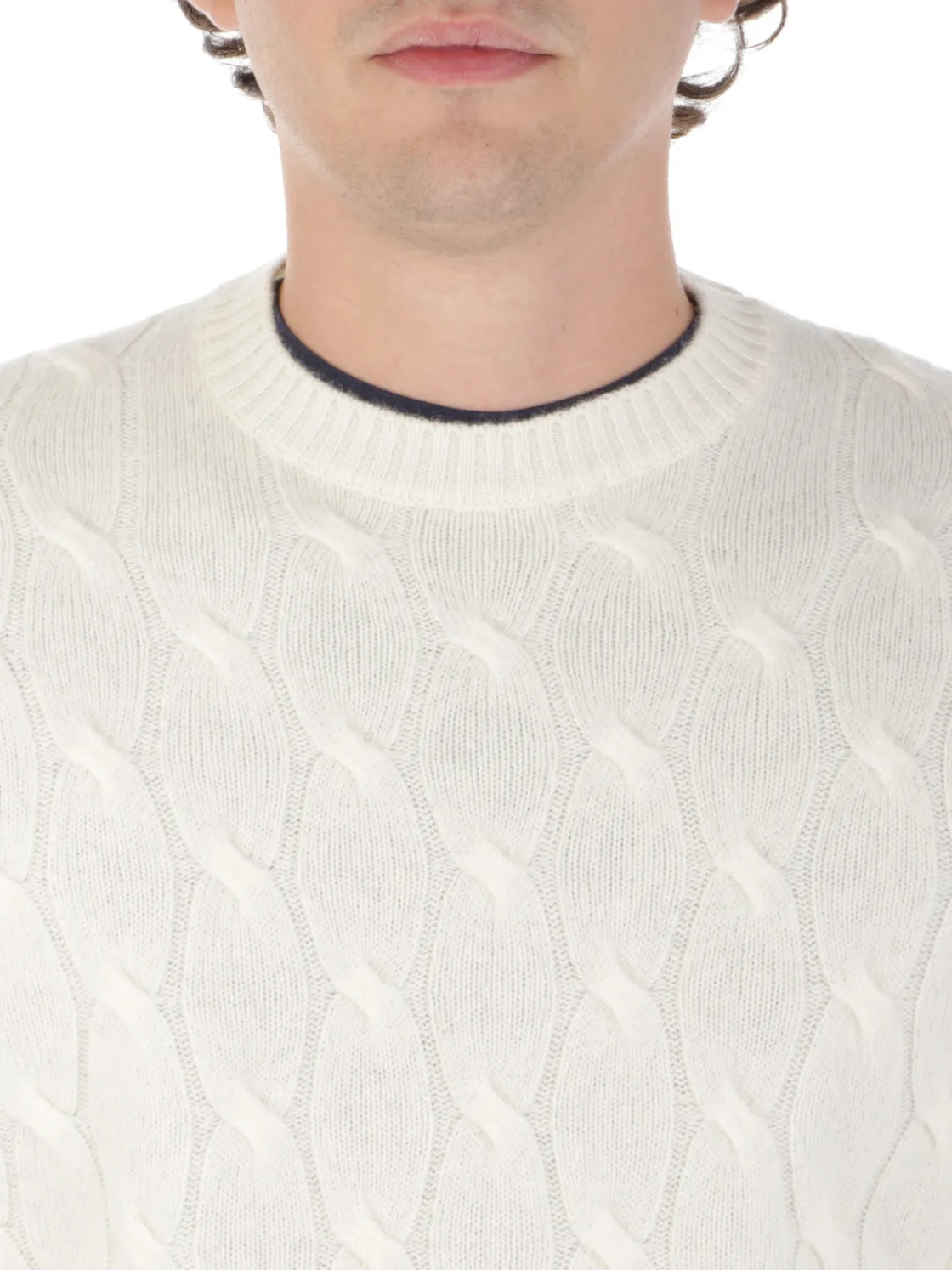 Filippo De Laurentiis | Maglia Uomo in Lana e Cashmere a Treccia>Uomo Maglie