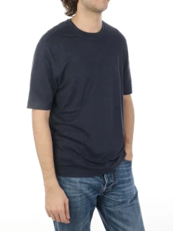 Filippo De Laurentiis | T-Shirt Uomo in Lino Stretch>Uomo T-Shirts