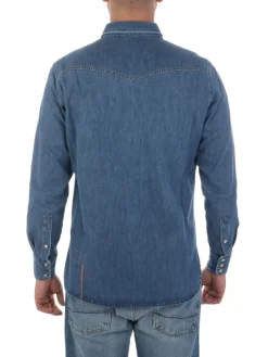 Fortela | Camicia Texana Uomo in Denim>Uomo Camicie