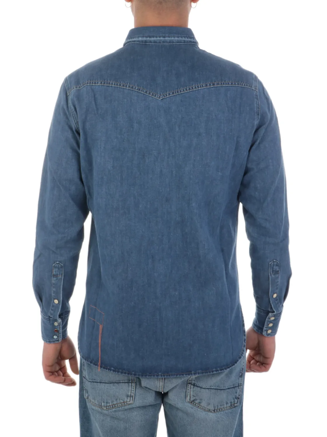 Fortela | Camicia Texana Uomo in Denim>Uomo Camicie