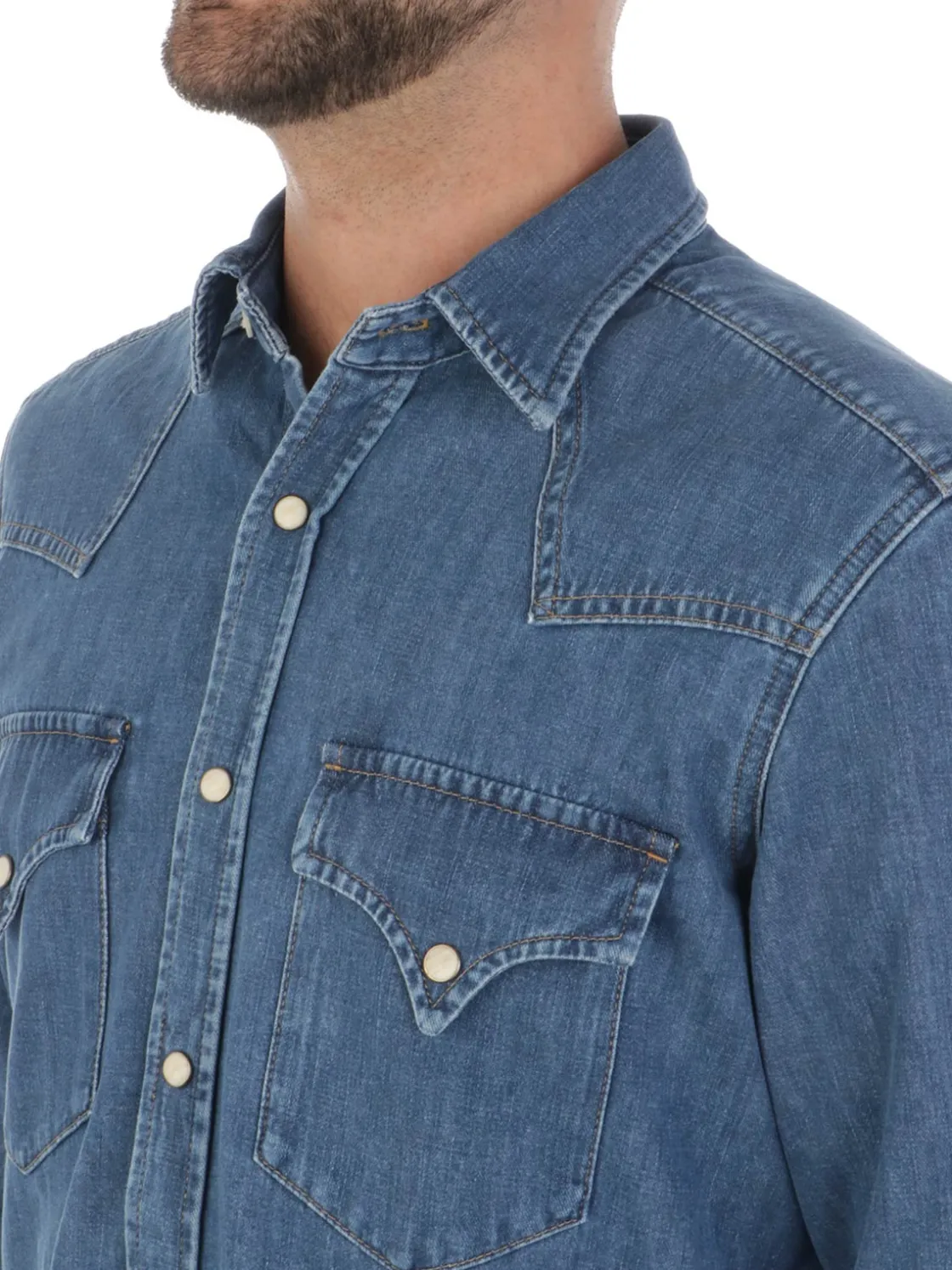 Fortela | Camicia Texana Uomo in Denim>Uomo Camicie