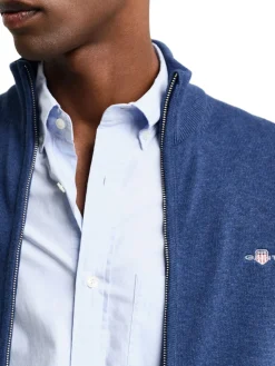 Gant | Cotton Zip Cardigan>Uomo Maglie