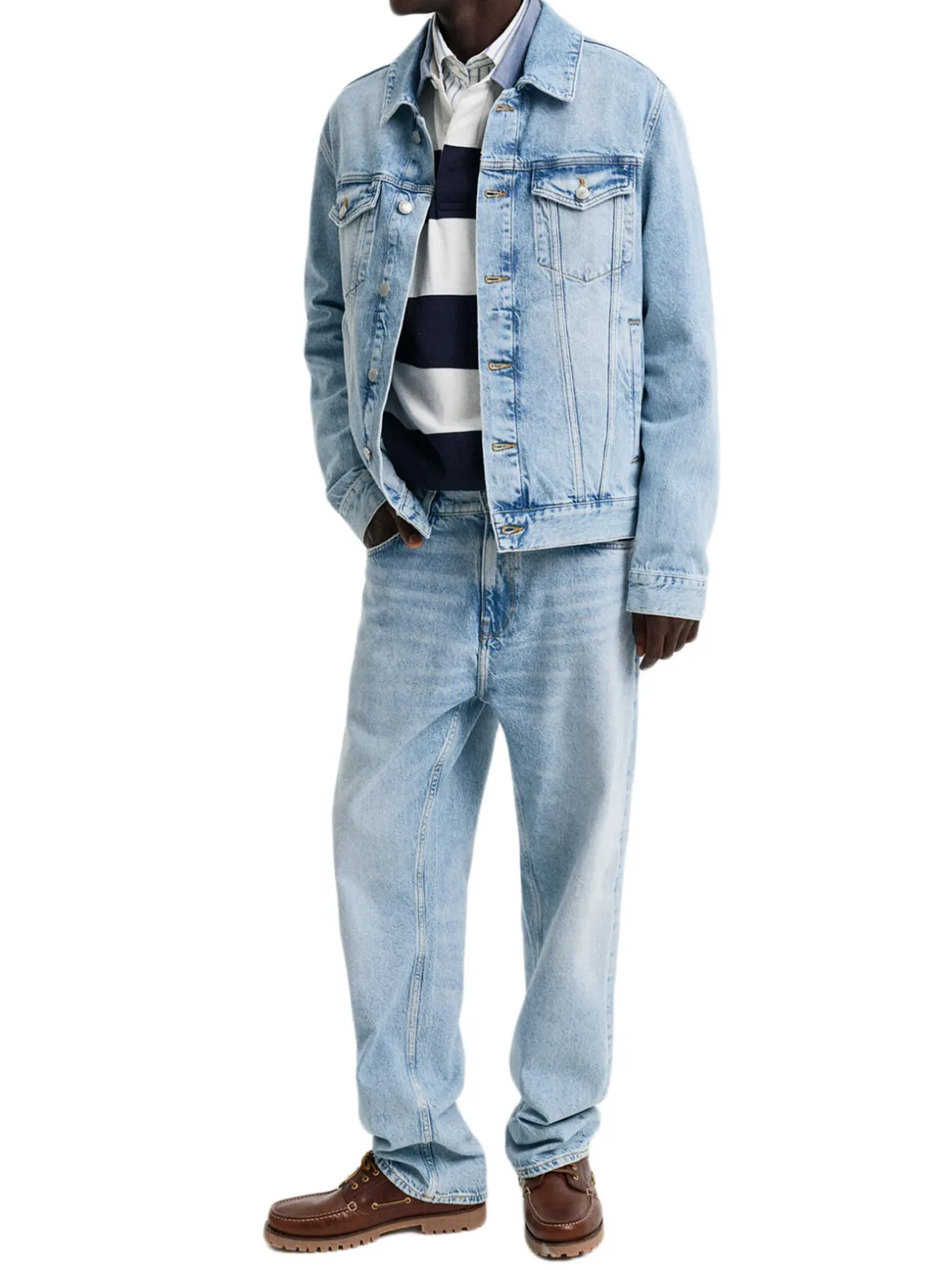 Gant | Reg Chambray Stripe Heavy Rugger>Uomo Polo