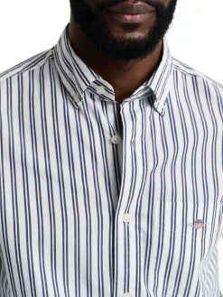 Gant | Reg Classic Poplin Stripe Shirt>Uomo Camicie