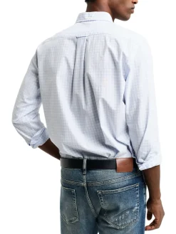 Gant | Reg Classic Poplin Gingham Shirt>Uomo Camicie