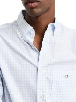 Gant | Reg Classic Poplin Gingham Shirt>Uomo Camicie