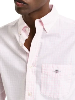 Gant | Reg Classic Poplin Gingham Shirt>Uomo Camicie