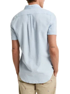 Gant | Reg Cotton Linen Ss Shirt>Uomo Camicie