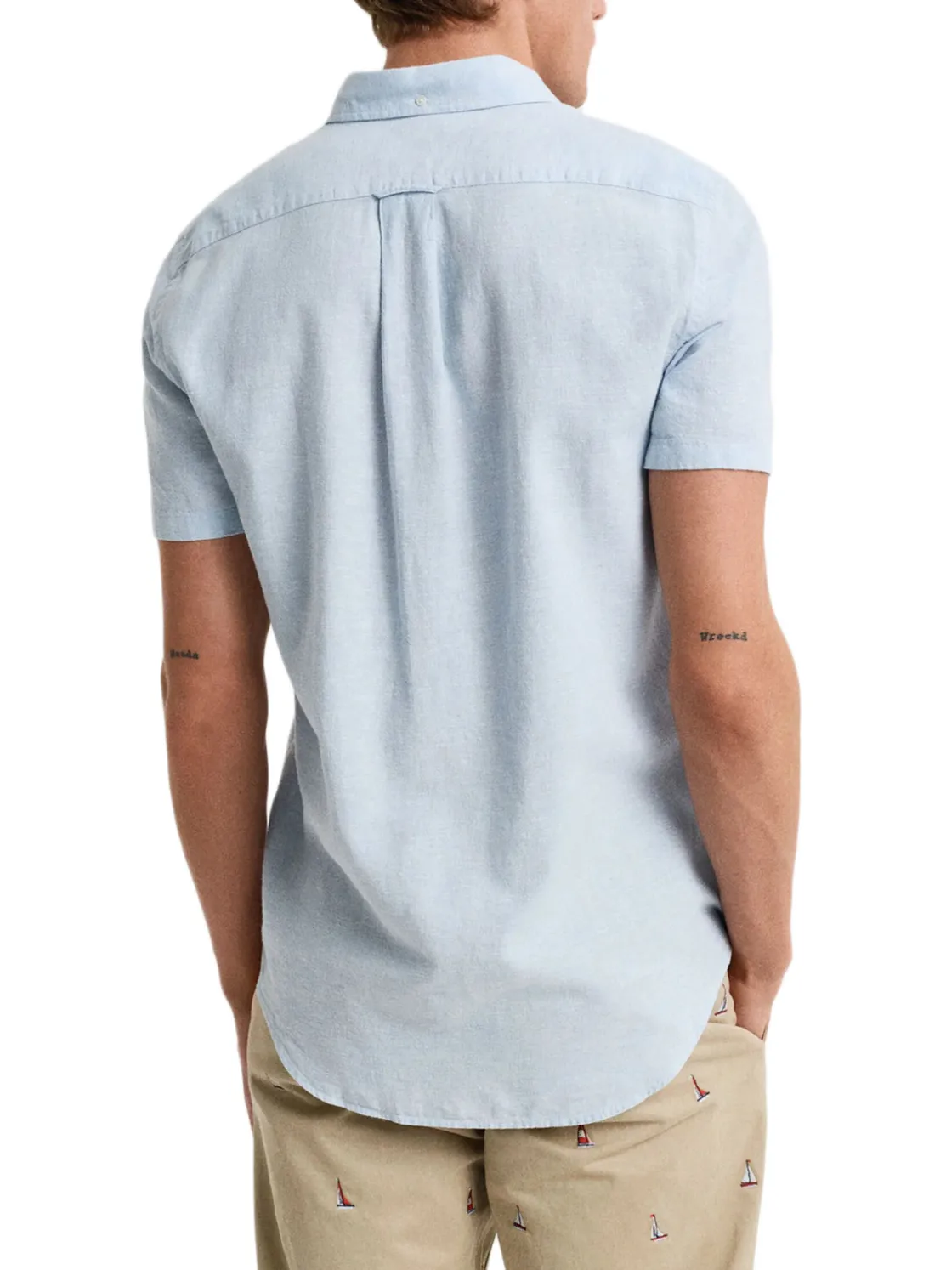 Gant | Reg Cotton Linen Ss Shirt>Uomo Camicie