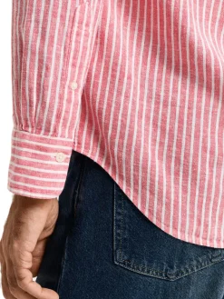Gant | Reg Cotton Linen Stripe Shirt>Uomo Camicie