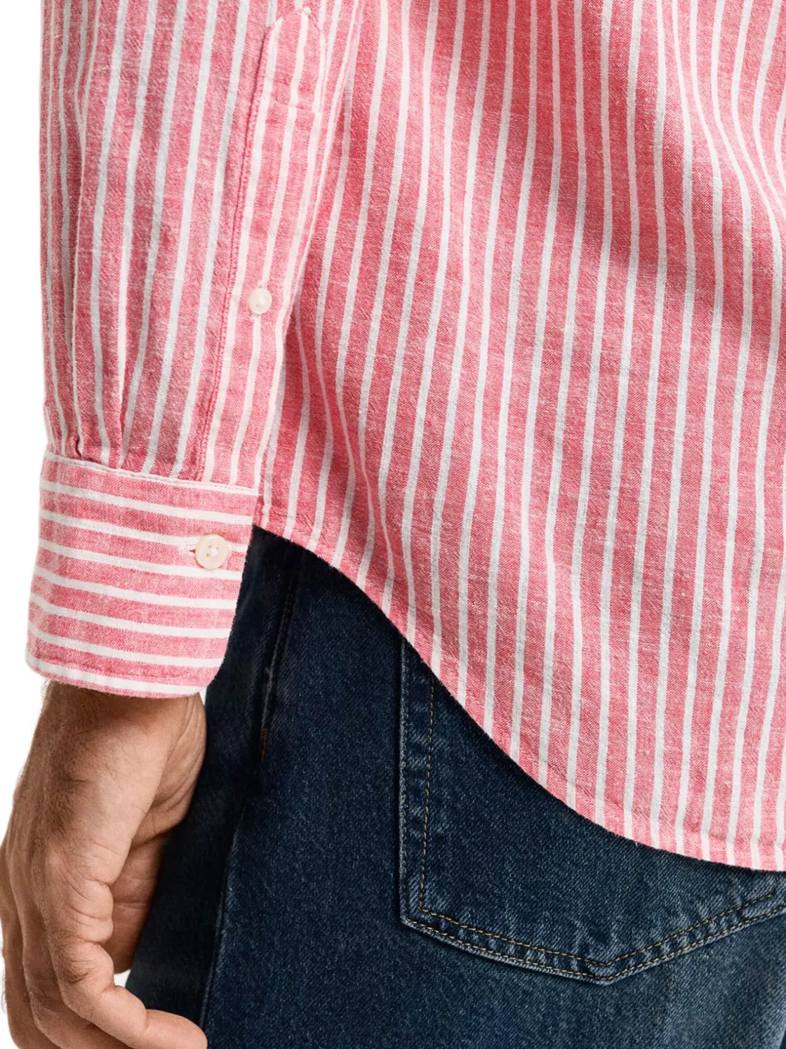 Gant | Reg Cotton Linen Stripe Shirt>Uomo Camicie