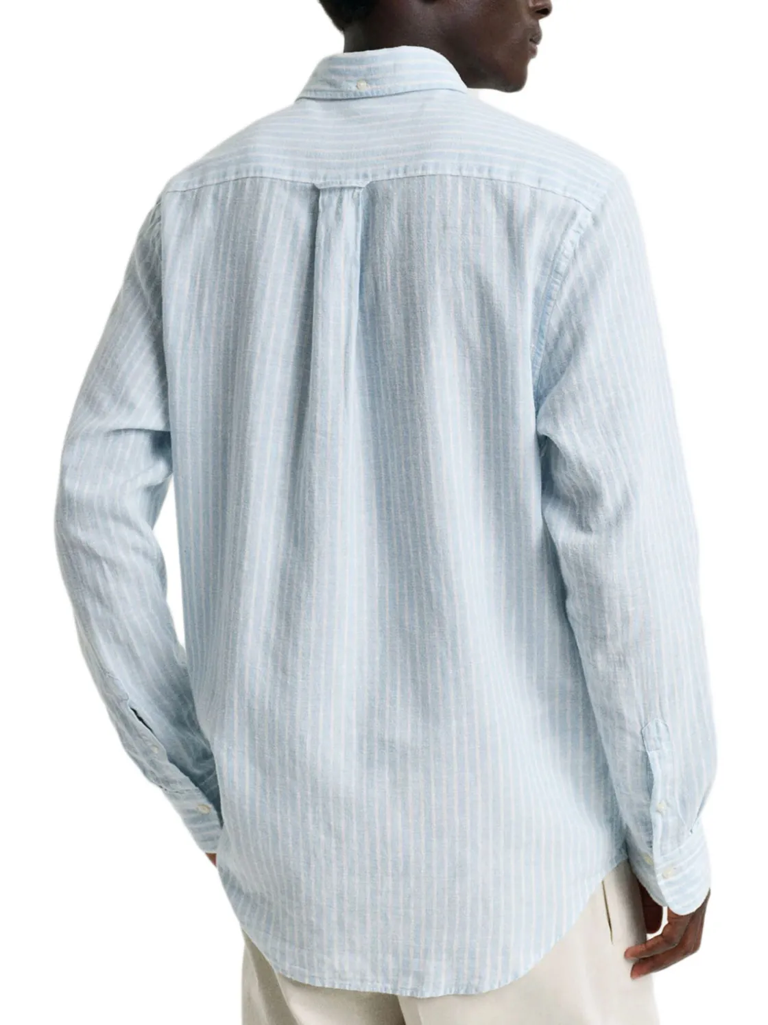 Gant | Reg Cotton Linen Stripe Shirt>Uomo Camicie
