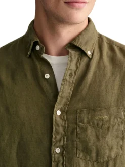 Gant | Reg Gmnt Dyed Linen Shirt>Uomo Camicie
