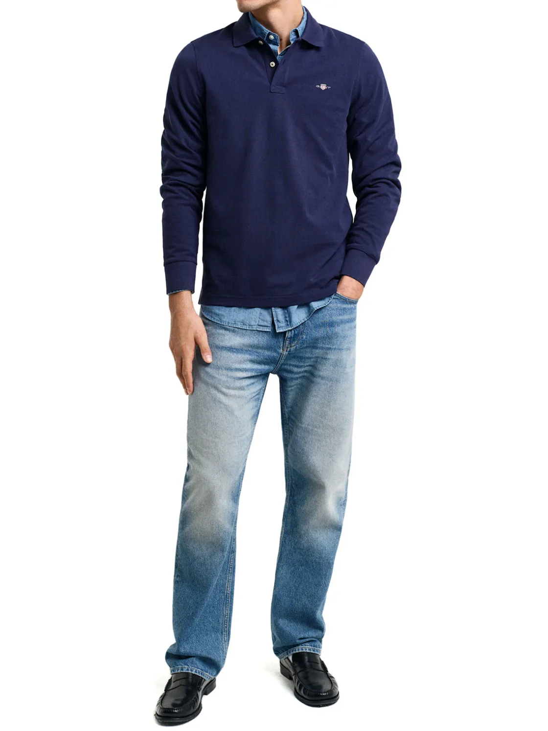 Gant | Reg Shield Ls Pique Rugger>Uomo Polo