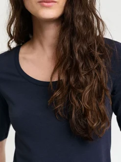 Gant | Slim Cot/Ela Ss Scoop Neck Top>Donna T-Shirts