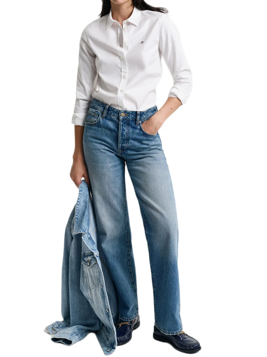 Gant | Slim Stretch Oxford Shirt>Donna Camicie