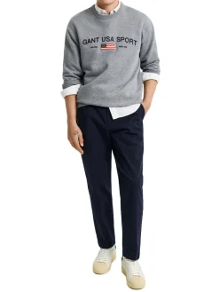 Gant | Slim Tapered Cotton Twill Pants><noscript><img width=