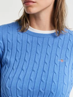Gant | Stretch Cotton Cable C-Neck>Donna Maglie