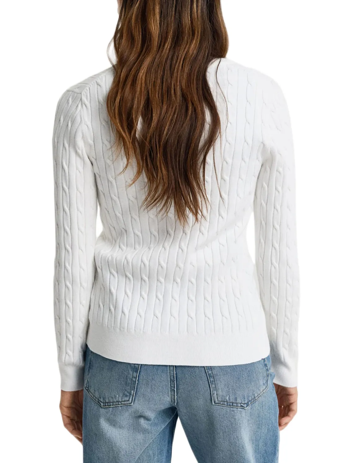 Gant | Stretch Cotton Cable Cardigan>Donna Maglie