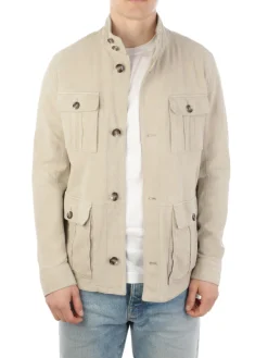 Gimo's | Field Jacket Uomo in Pelle Scamosciata><noscript><img width=