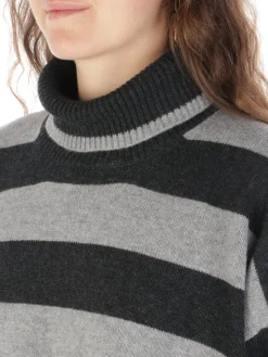Incontro7 INCONTRO 7 | Dolcevita Donna a Righe in Lana e Cashmere><noscript><img width=