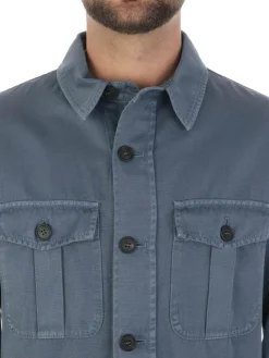 Incotex | Giacca Sahariana Uomo in Cotone e Lino><noscript><img width=