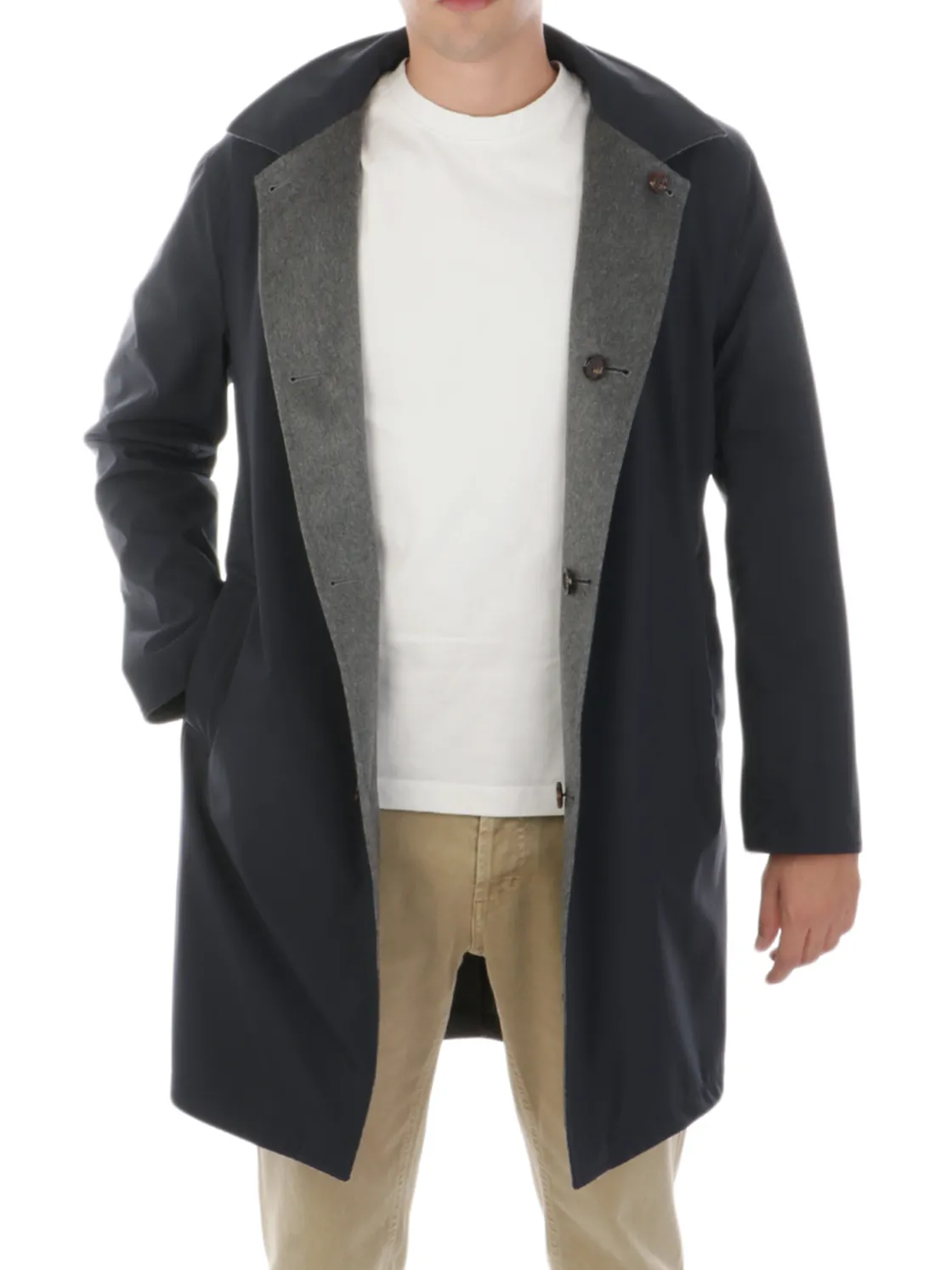 Kired | Soprabito Uomo Reversibile in Cashmere>Uomo Cappotti E Trench