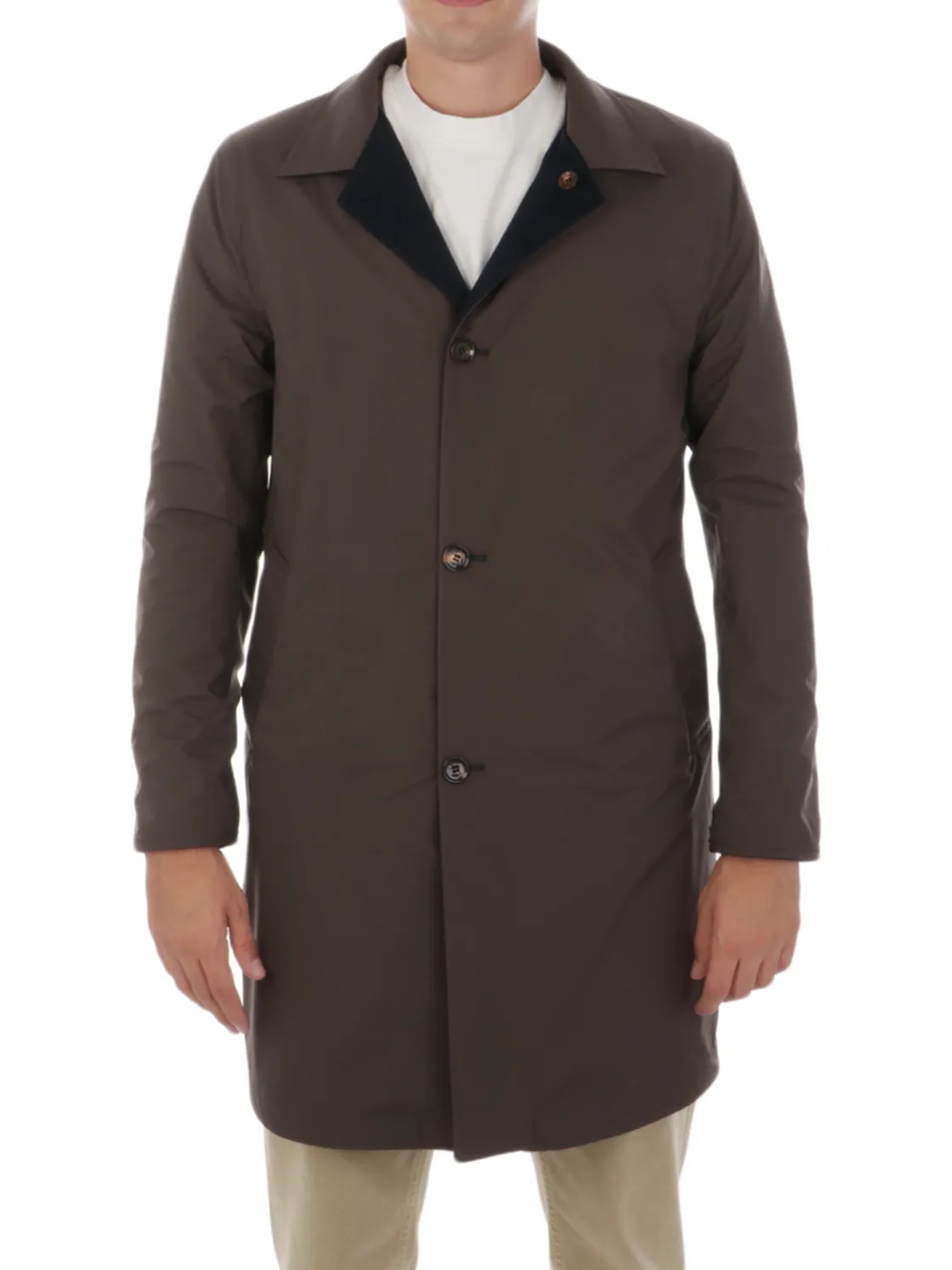 Kired | Soprabito Uomo Reversibile in Cashmere>Uomo Cappotti E Trench