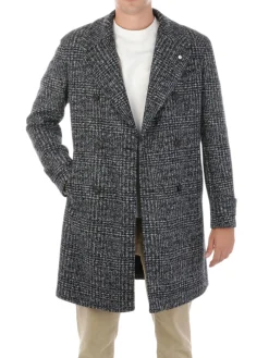 LBM 1911 | Cappotto Uomo Doppiopetto Principe di Galles><noscript><img width=
