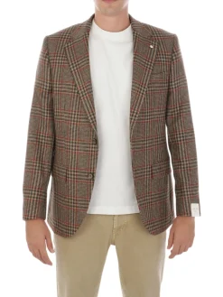 LBM 1911 | Giacca Uomo in Lana Principe di Galles><noscript><img width=