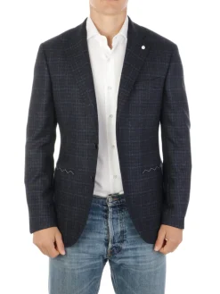 Luigi Bianchi Mantova | Giacca Uomo Principe di Galles>Uomo Blazer E Giacche
