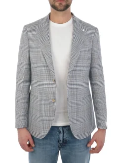 Luigi Bianchi Mantova | Giacca Uomo in Lino e Seta><noscript><img width=